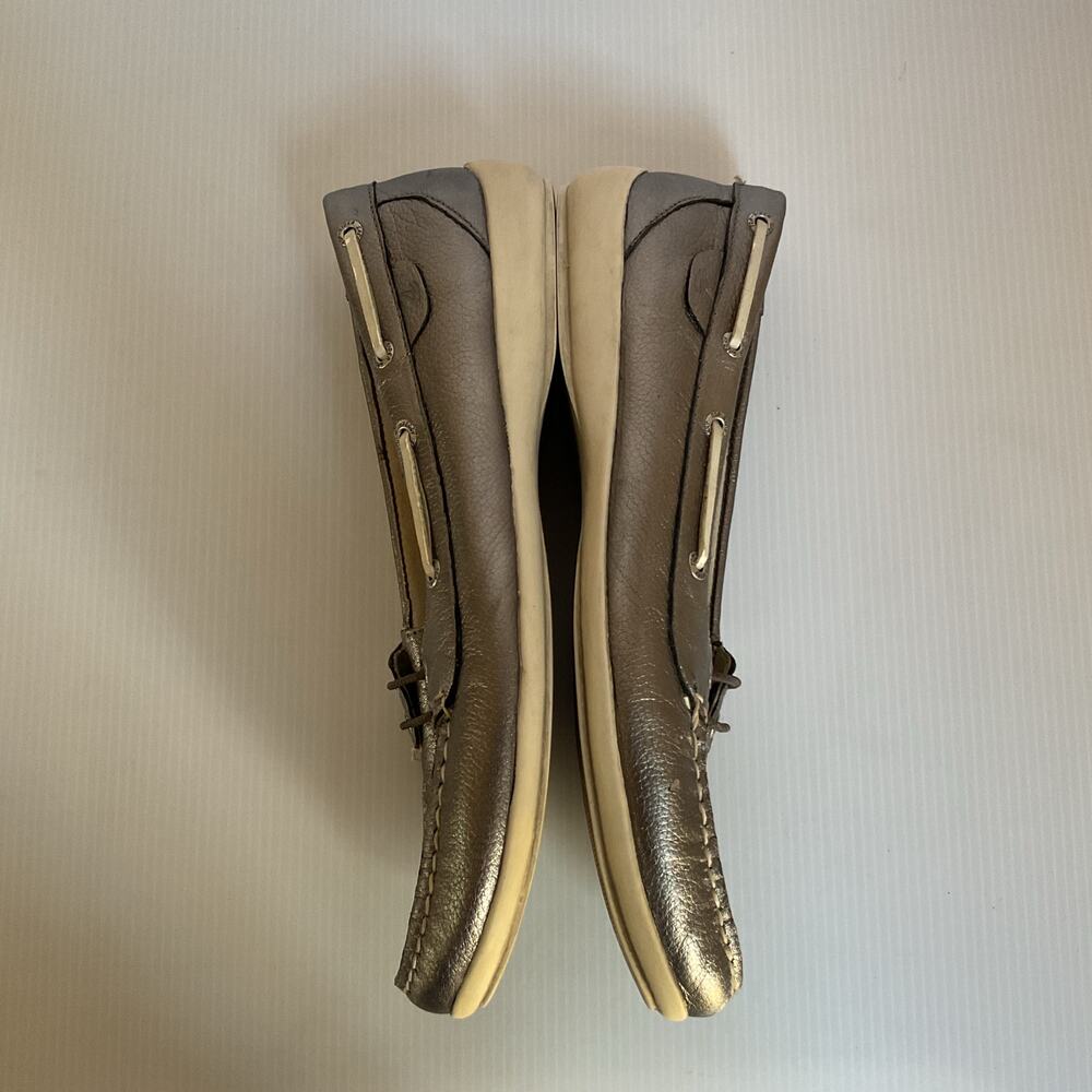 Sperry Top-Sider  Loafers Metallic Bronze Leather Women 9.5M Boat Shoes Comfort - Picture 6 of 13